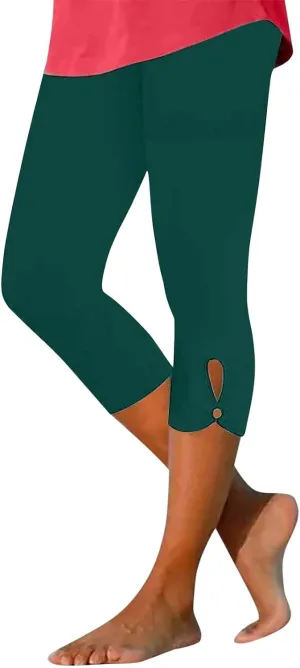 2025 Capri Pants for Women Dressy Cropped for Summer Comfy Stretchy High Waist Yoga Workout Compression Leggings Clearance