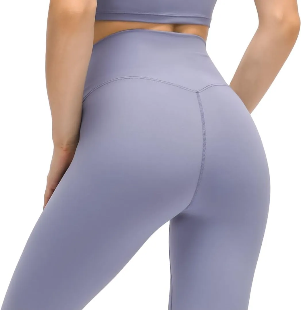 20"/ 25"/ 30" High Waisted Yoga Leggings No Front Seam Compression Workout Leggings/Flared Pants/Warm Leggings