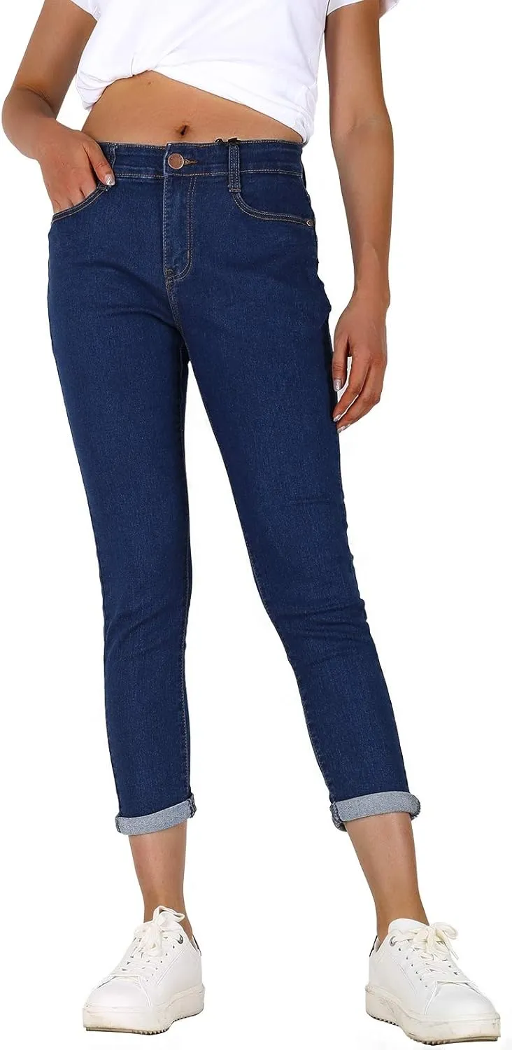 2LUV Women's Solid Stretchy 5 Pocket Skinny Jeans