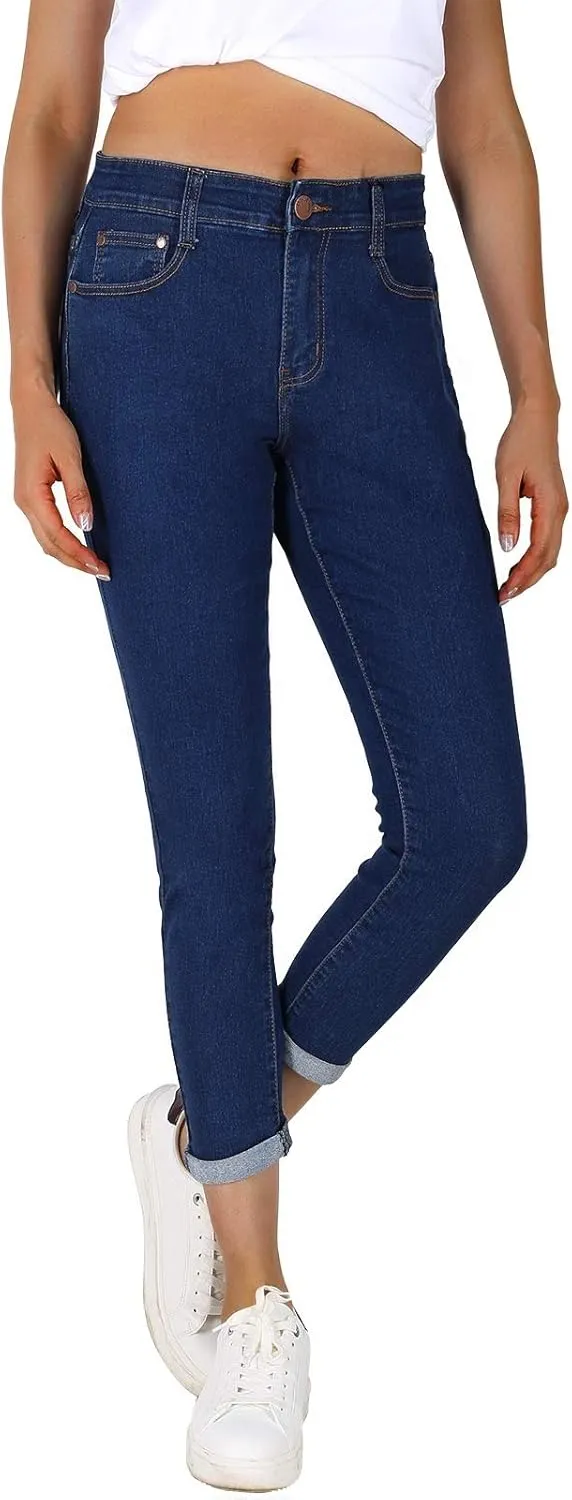2LUV Women's Solid Stretchy 5 Pocket Skinny Jeans