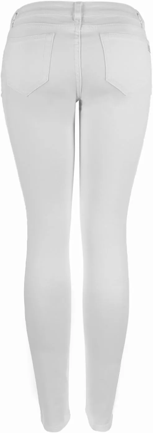2LUV Women's Solid Stretchy 5 Pocket Skinny Jeans