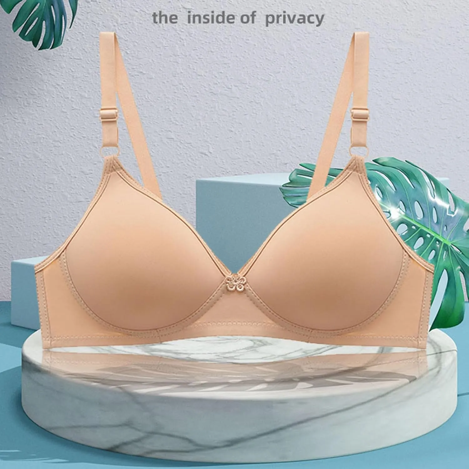 3 Pack Everyday Bras No Underwire Push Up Bralettes Full Coverage Breathable Comfortable Bra Supportive Bras