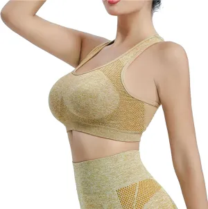 3Pcs Padded Plus Size Sports Bra High Impact Tank Athletic Running Sports Bras for Women Racerback Comfy High Support