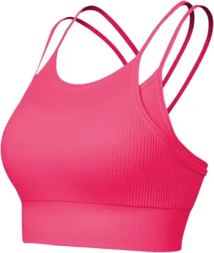 3Pcs Women's Sporty Longline Sports Bra Sports Bras Comfortable Gym Tank for Large Bust Seamless High Support Workout