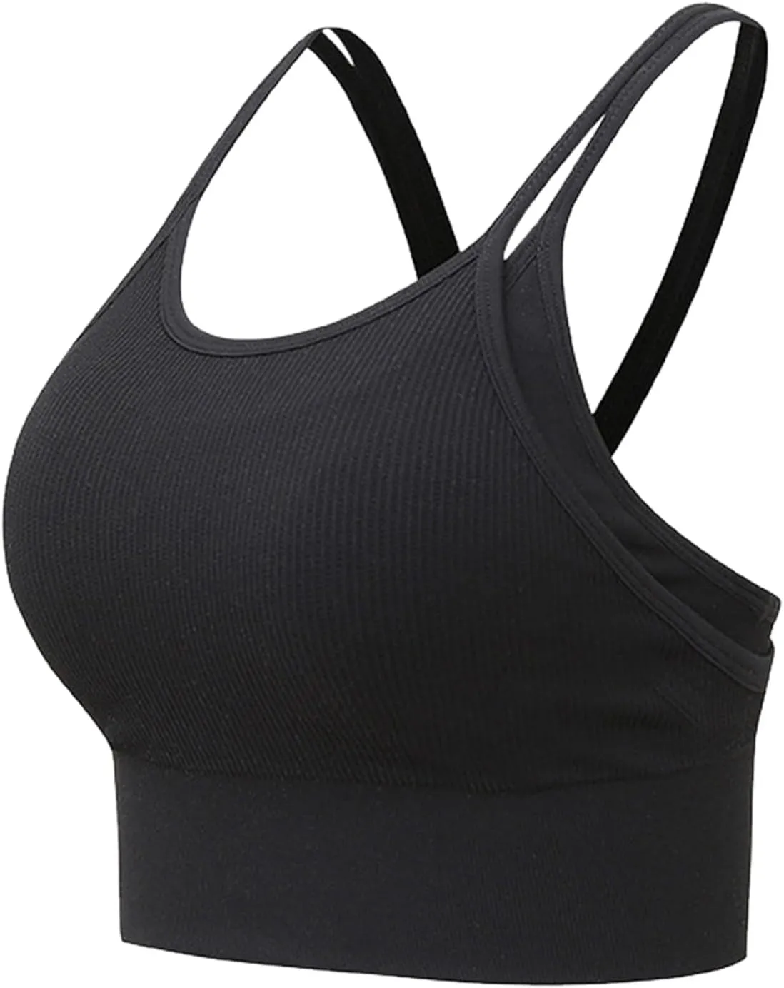 3Pcs Women's Sporty Longline Sports Bra Sports Bras Comfortable Gym Tank for Large Bust Seamless High Support Workout