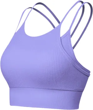 3Pcs Women's Sporty Longline Sports Bra Sports Bras Comfortable Gym Tank for Large Bust Seamless High Support Workout