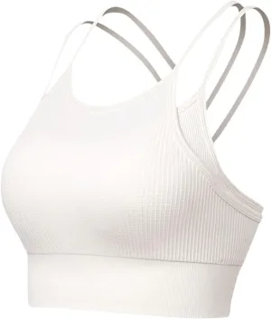 3Pcs Women's Sporty Longline Sports Bra Sports Bras Comfortable Gym Tank for Large Bust Seamless High Support Workout