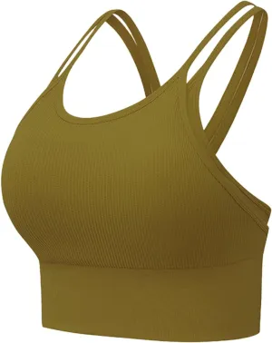 3Pcs Women's Sporty Longline Sports Bra Sports Bras Comfortable Gym Tank for Large Bust Seamless High Support Workout