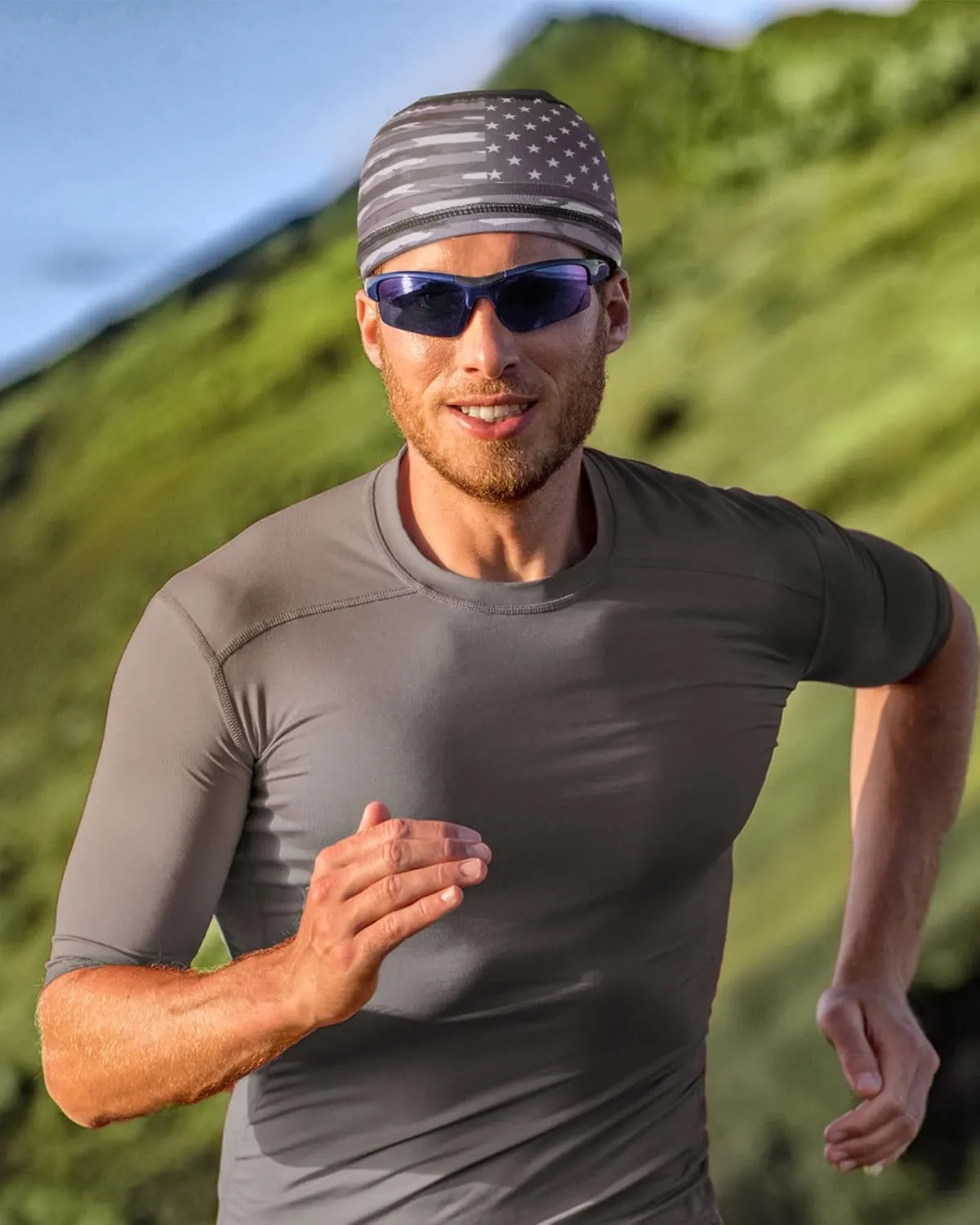 9 Pcs Cooling Skull Cap Camo Liner Sweat Wicking Lightweight Cycling Cap Running Head hat for Men Women