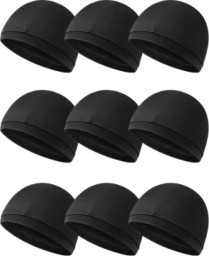 9 Pcs Cooling Skull Cap Camo Liner Sweat Wicking Lightweight Cycling Cap Running Head hat for Men Women
