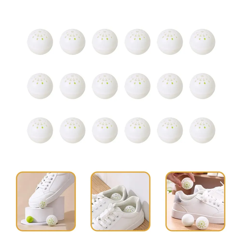 ABOOFAN 18pcs Sneaker Deodorizer Ball Foot Odor Eliminators Gym Bag Lockers Air Purifying Bags Car Air Freshener for Shoes Wardrobe Closets