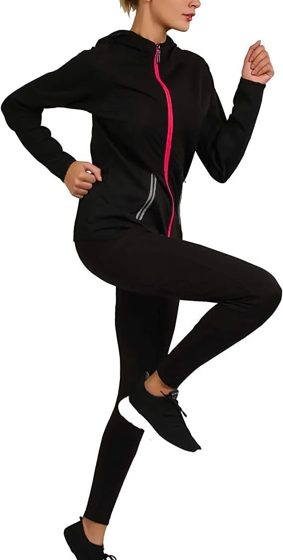Active Wear Sets for Women -Workout Clothes Gym Wear TracksuitsYoga Jogging Track Outfit Legging Jacket 2 Pieces Set