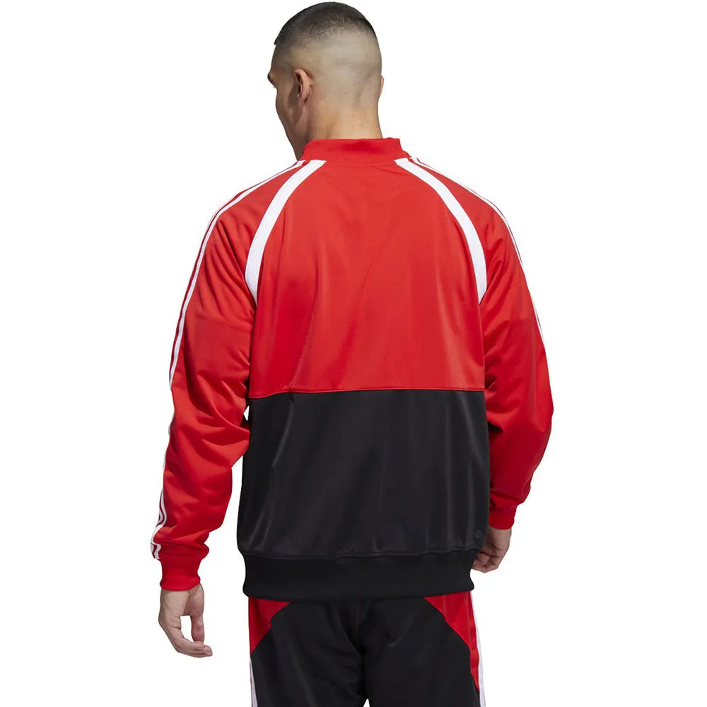 Adidas SST Blocked Men's Track Jacket Black-Vivid Red