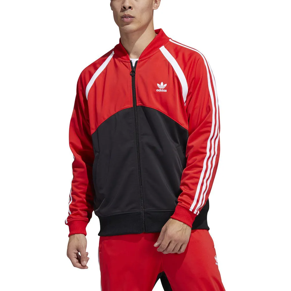 Adidas SST Blocked Men's Track Jacket Black-Vivid Red