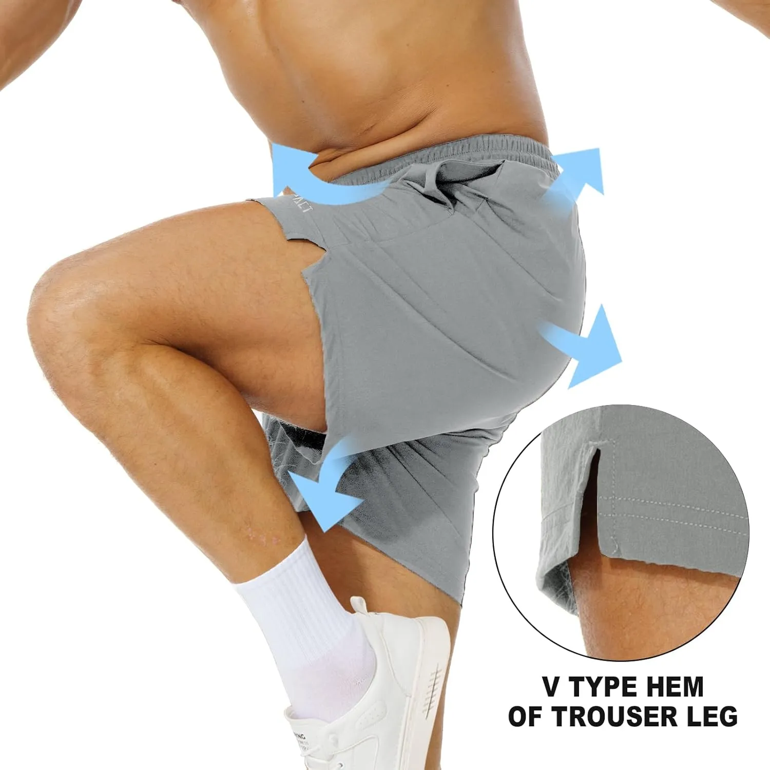 AIMPACT Men's Athletic Workout Shorts 5 Inch Lightweight Running Gym Shorts with Pockets