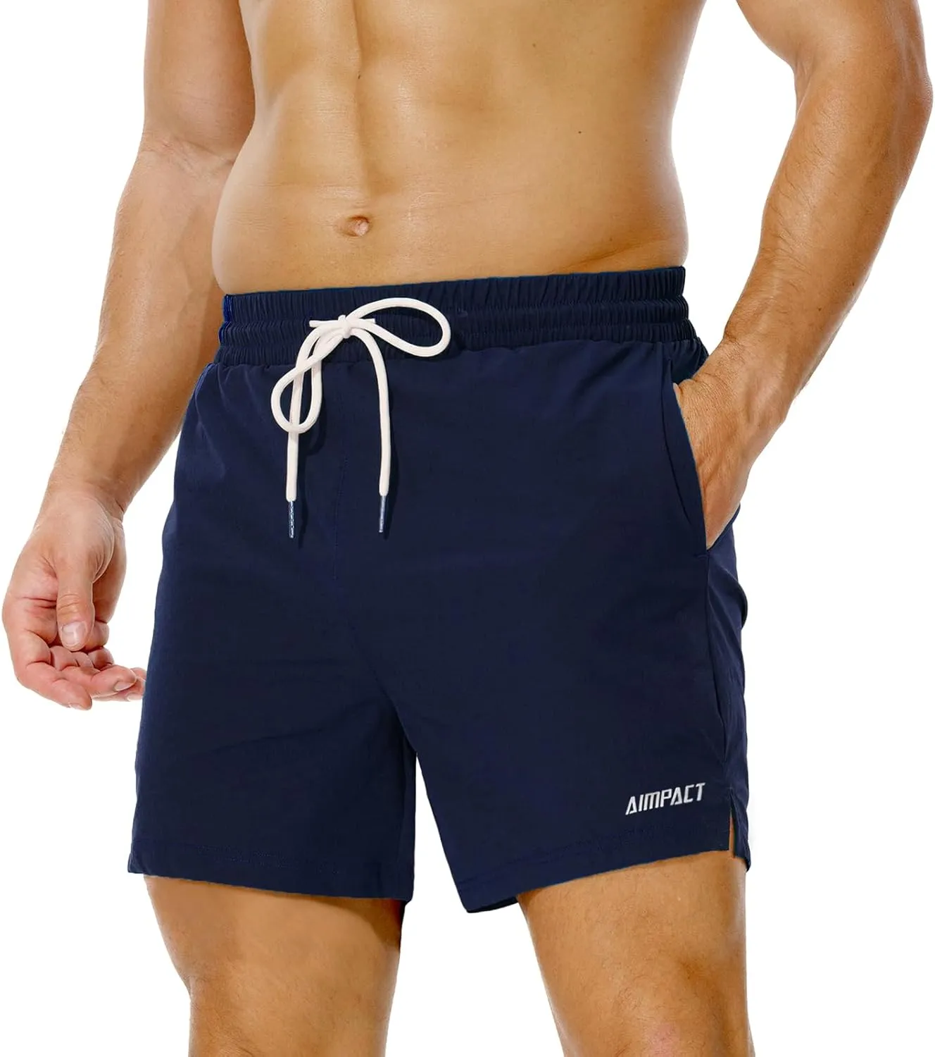 AIMPACT Men's Athletic Workout Shorts 5 Inch Lightweight Running Gym Shorts with Pockets