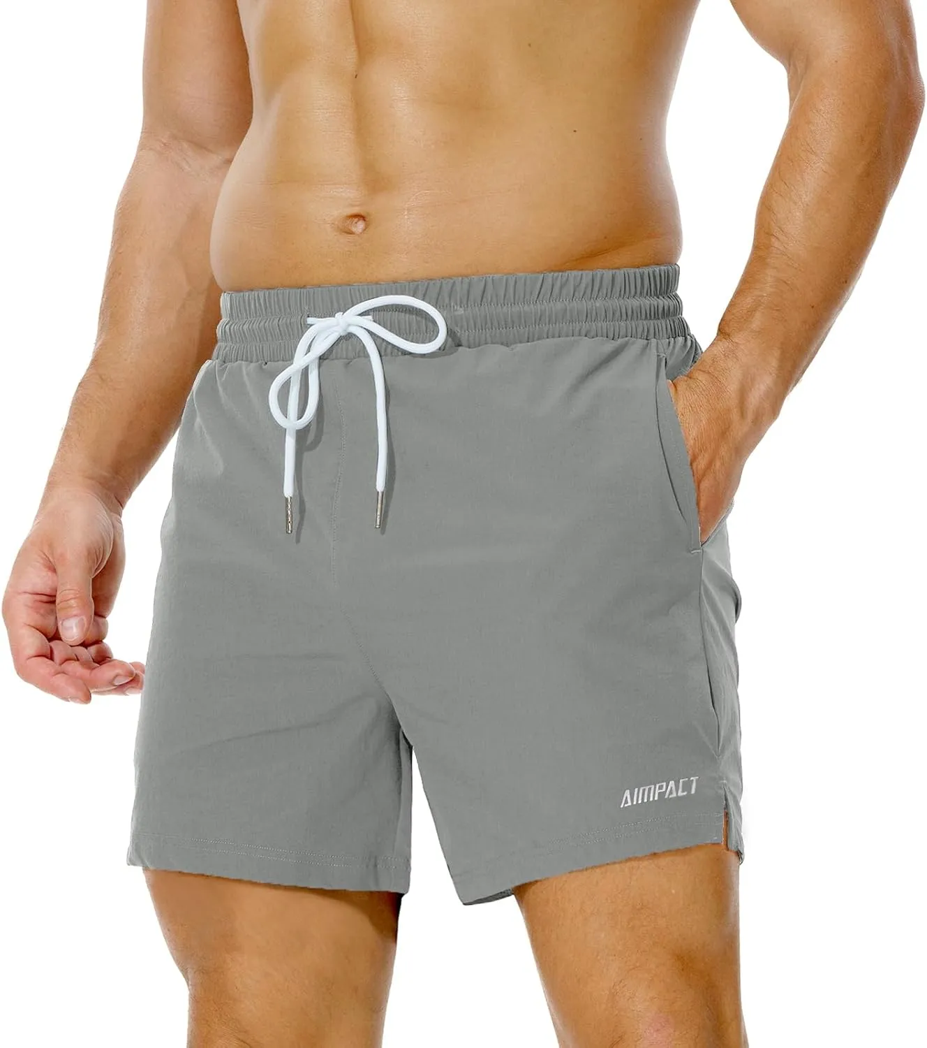 AIMPACT Men's Athletic Workout Shorts 5 Inch Lightweight Running Gym Shorts with Pockets