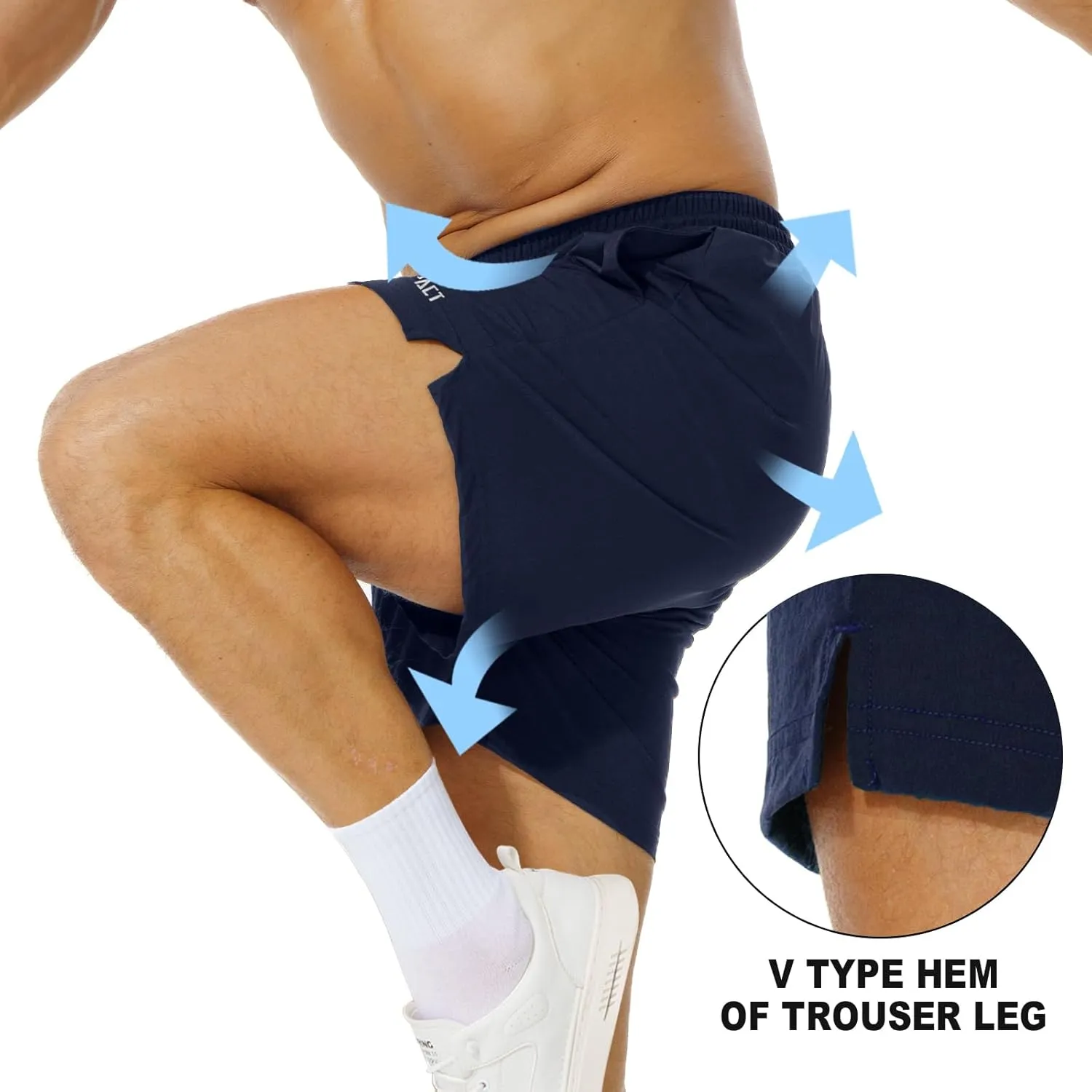 AIMPACT Men's Athletic Workout Shorts 5 Inch Lightweight Running Gym Shorts with Pockets
