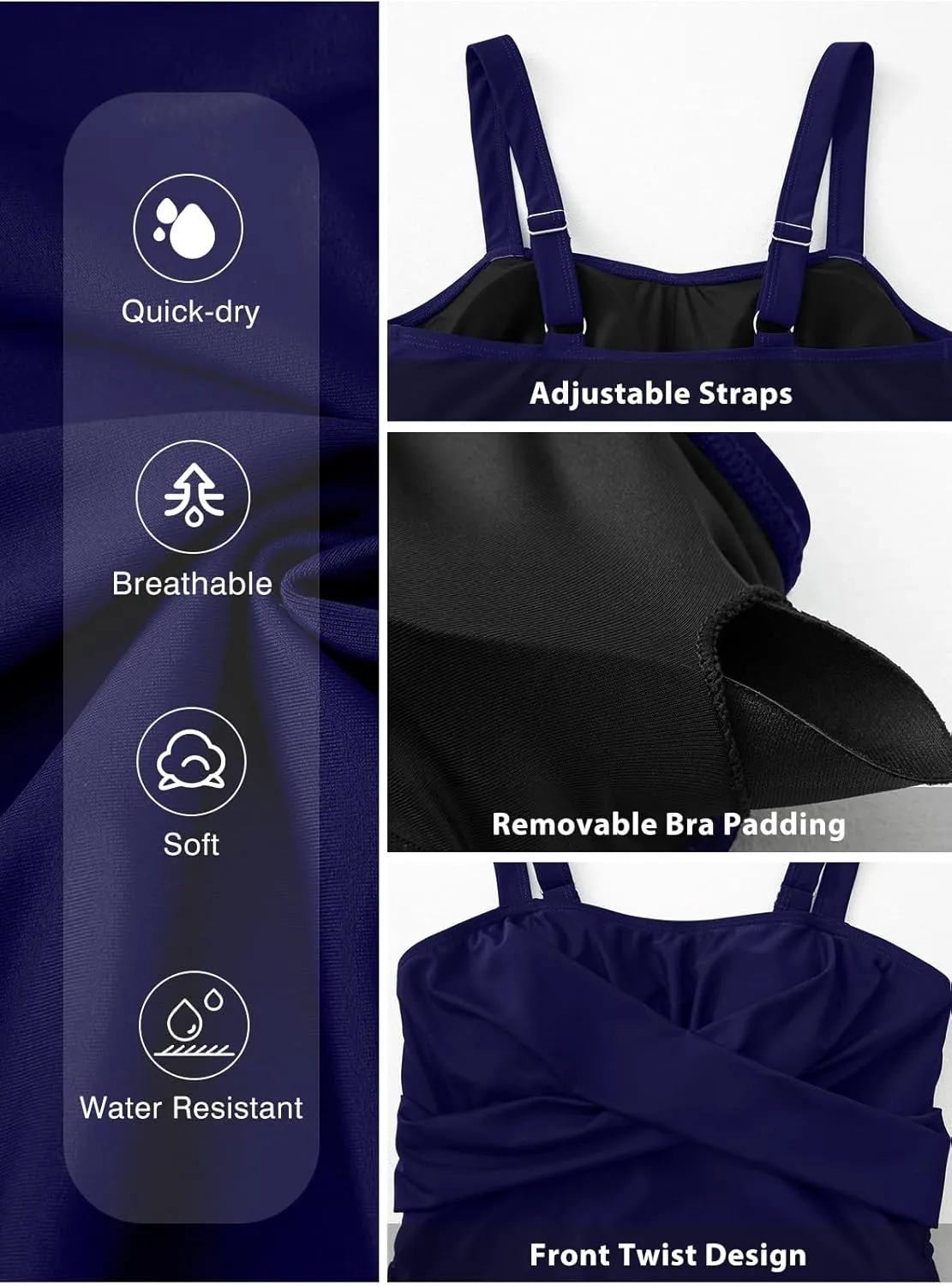 Aleumdr Women's One Piece Swimsuit Tummy Control Bathing Suit Crisscross Retro Ruched Push Up Swimwear