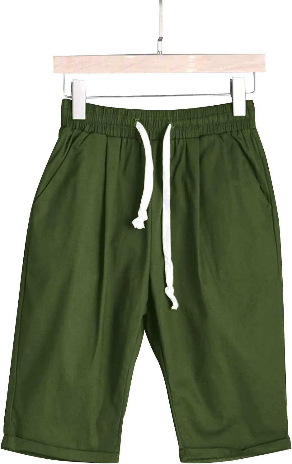 AMDBEL Bermuda Shorts for Women Trendy Womens Hiking Long Shorts Quick Dry Bermuda Cargo Pants Lightweight Knee Length Shorts