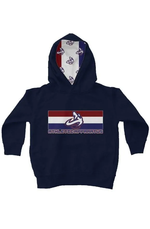 Athletic Apparatus Navy Blue rwb logo kids fleece