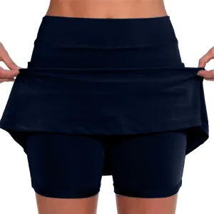 Athletic Skirt with Built in Shorts for Women Casual Lightweight Shorts Elastic High Waisted Workout Yoga Short