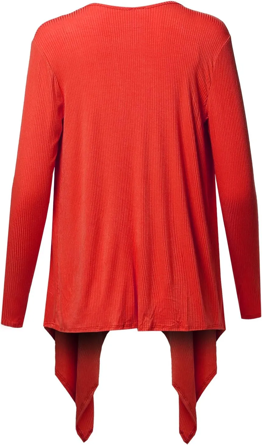 Awesome21 Women's Casual Solid Ribbed Open Front Knit Cardigan