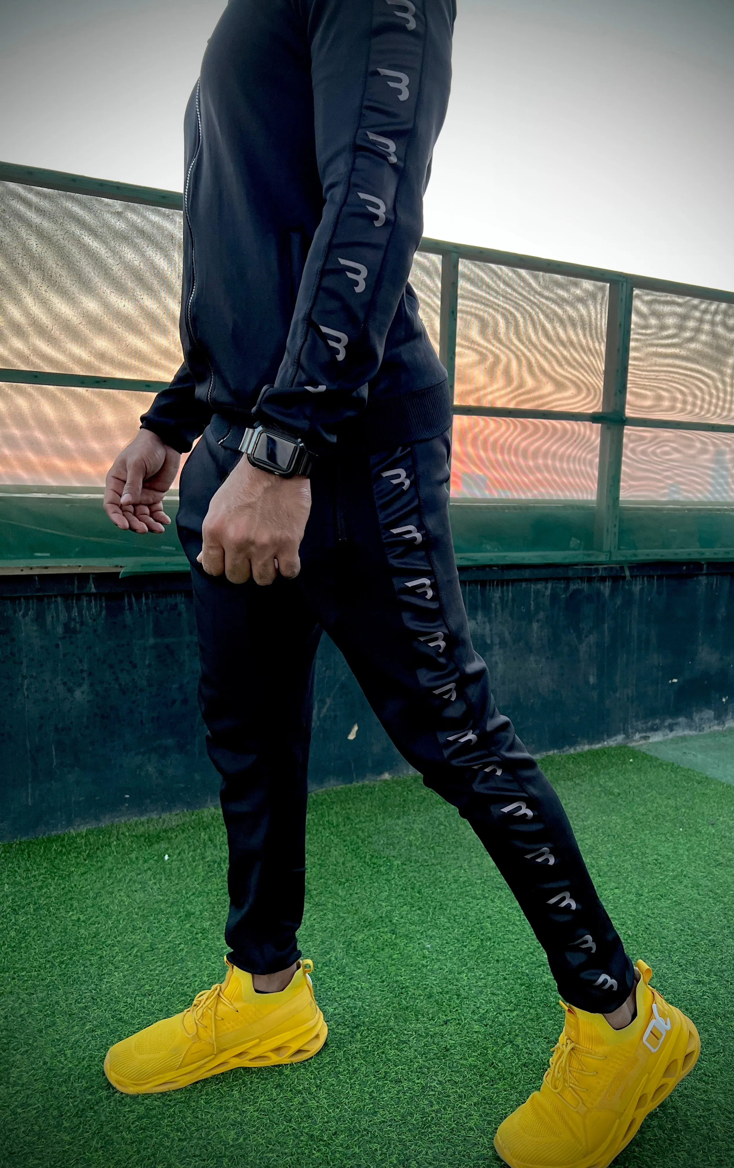 B-Track Black Men Tracksuit