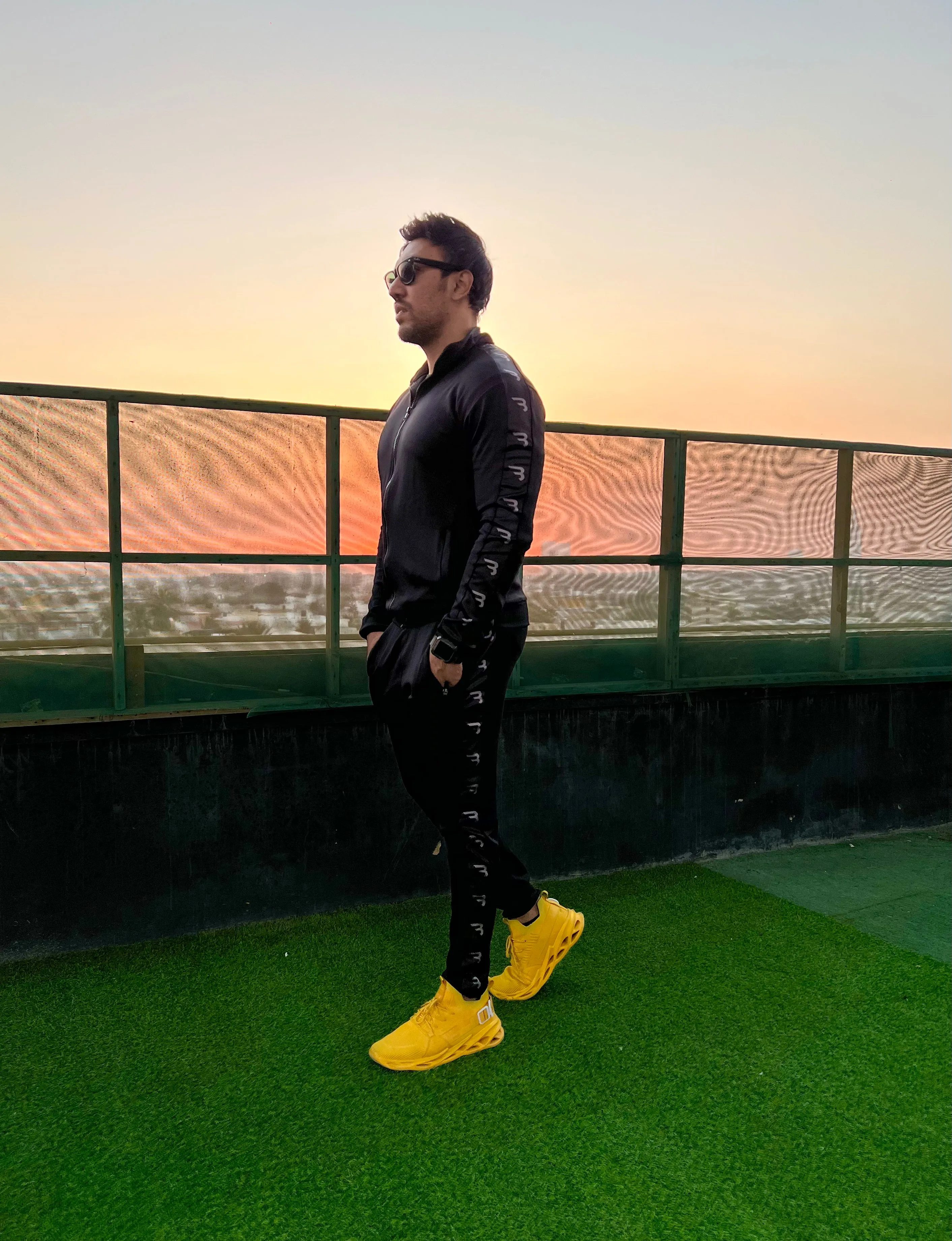 B-Track Black Men Tracksuit
