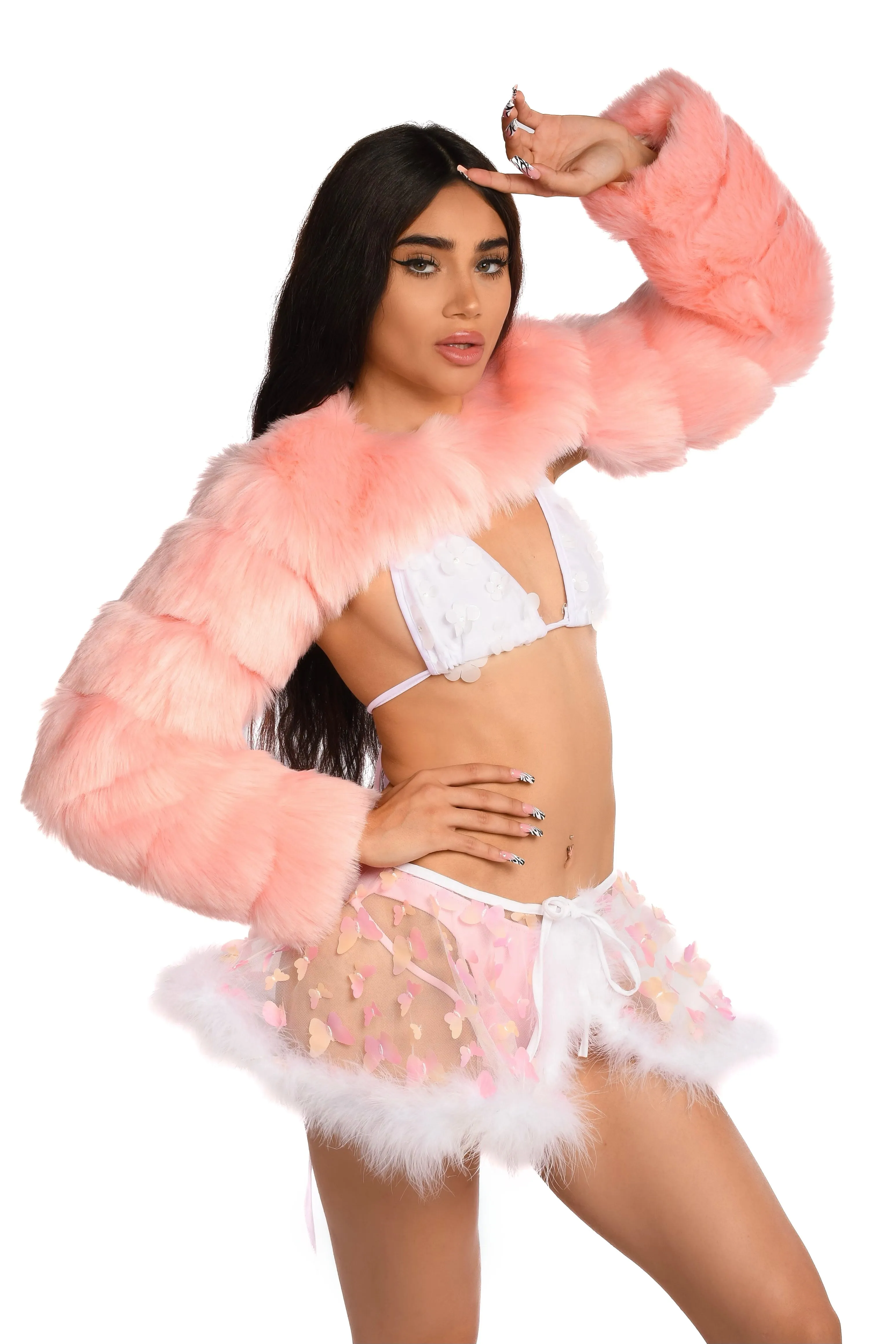 Baby Pink Puffy Arm Sleeves