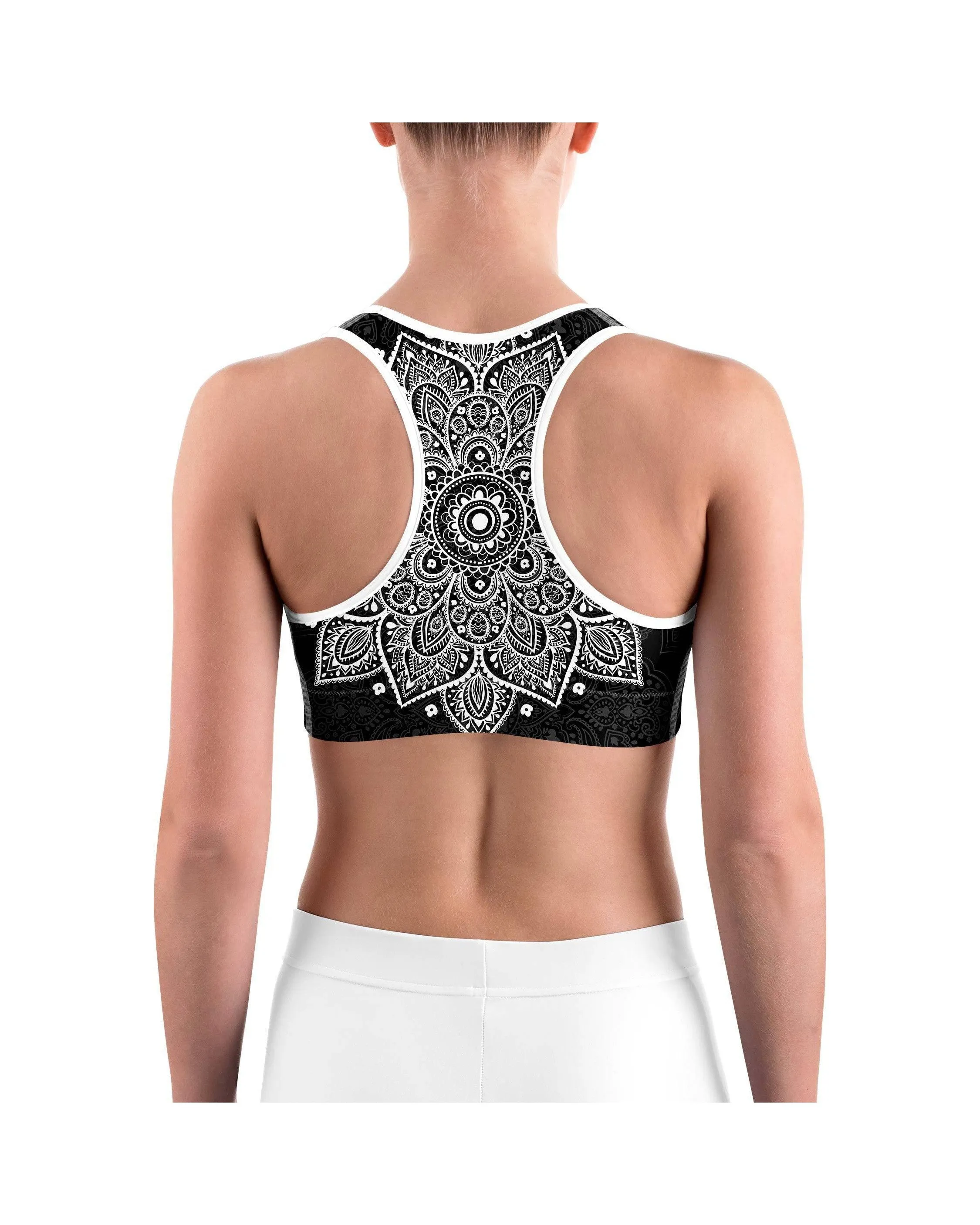 B&W Mandala Sports bra