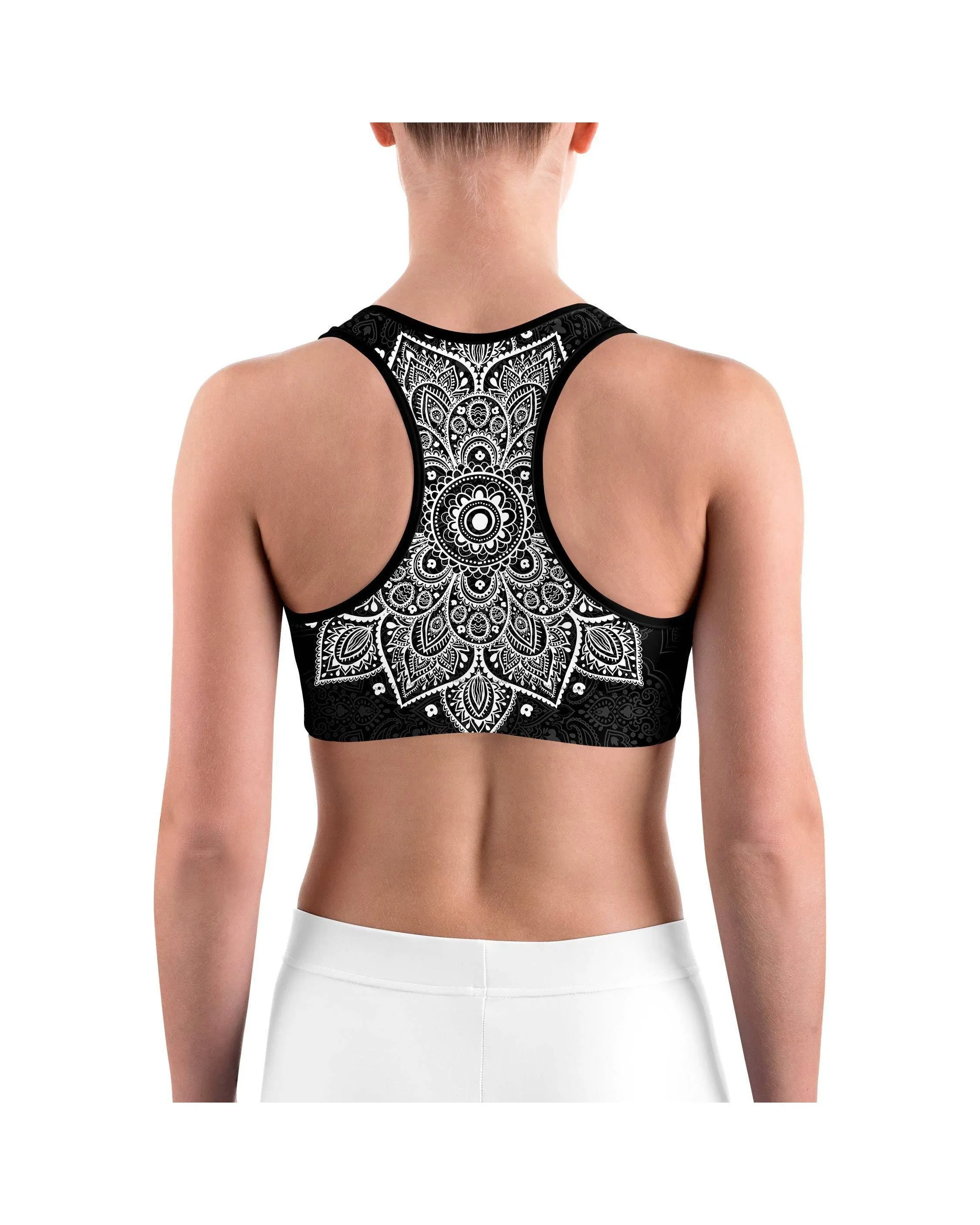 B&W Mandala Sports bra