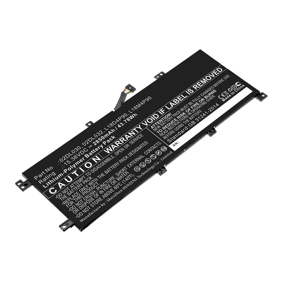 Batteries N Accessories BNA-WB-P12558 Laptop Battery - Li-Pol, 15.36V, 2850mAh, Ultra High Capacity - Replacement for Lenovo L18C4P90 Battery