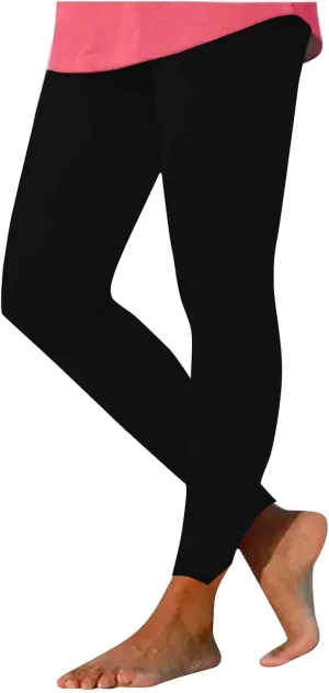 Bidobibo Winter Leggings for Women High Waited Workout Pants Solid Elastic Waist Joggers Seamless Compression Yoga Pants