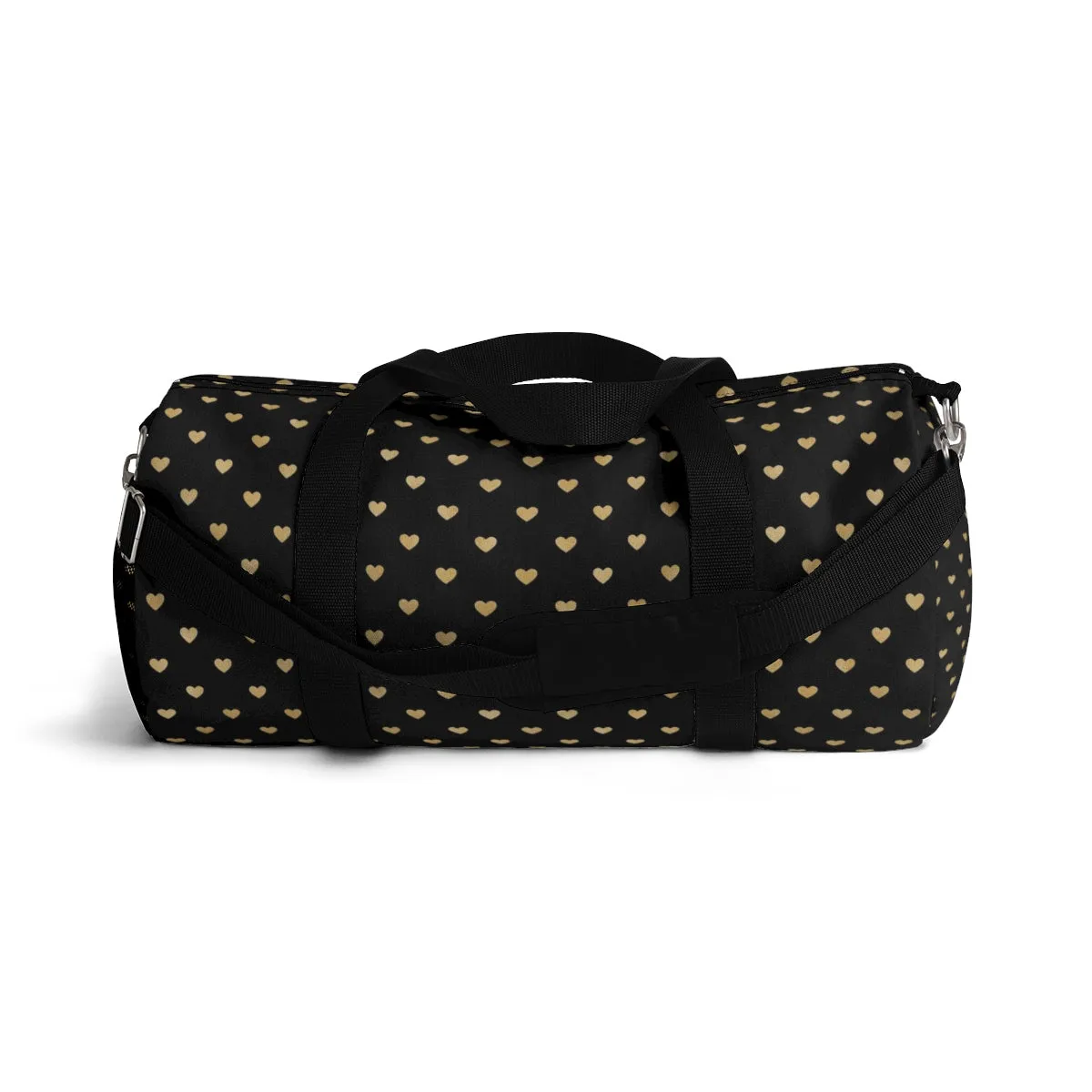 Black and Gold Heart Duffel Bag