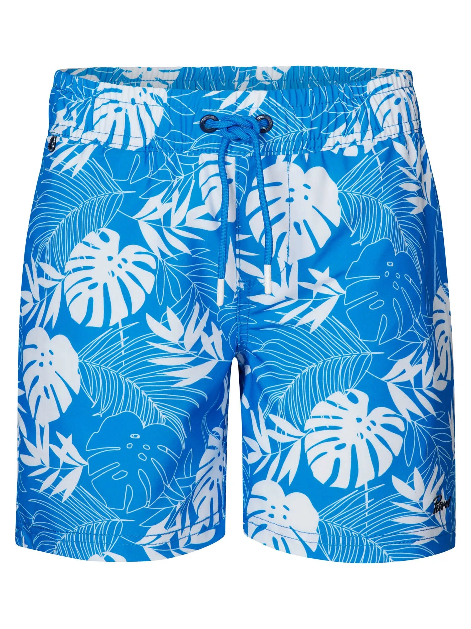 Botanical-print swimming shorts