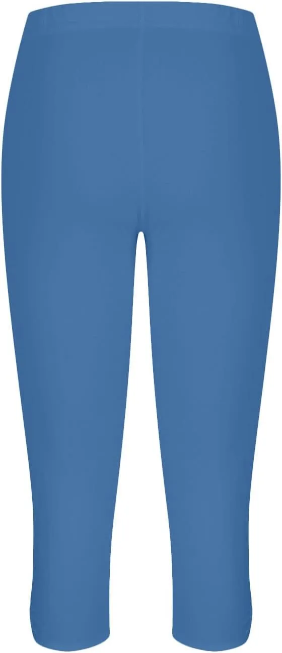 BOXIACEY Capri Leggings for Women 2025 Knee Length Yoga Pants High Waisted Workout Leggings Casual Summer Cropped Pants