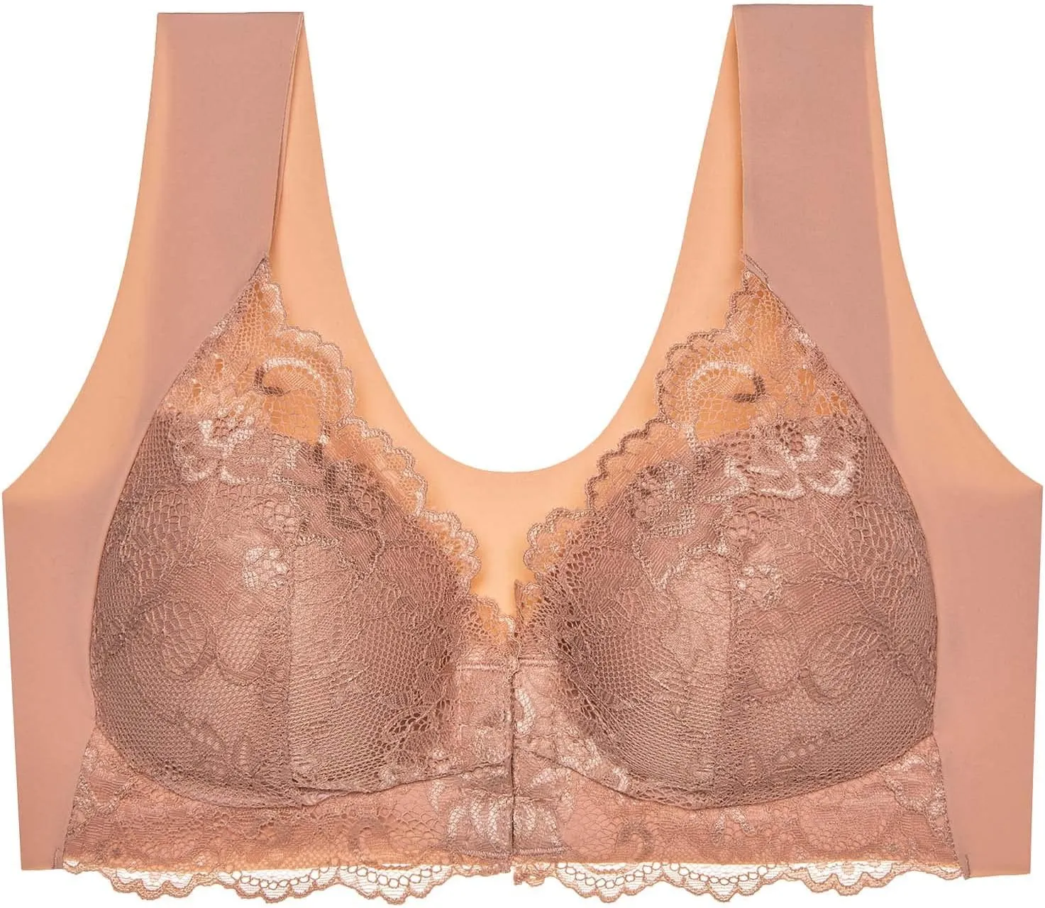 Bras for Women Front Closure Lace Bras No Underwire Push Up Bra Plus Size Wireless Bra Sexy Full Coverage Bras