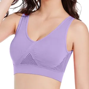 Breathable Bras for Women No Steel Ring Plus Size Soft Cool Liftup Air Bra No Underwire High Support Underwear
