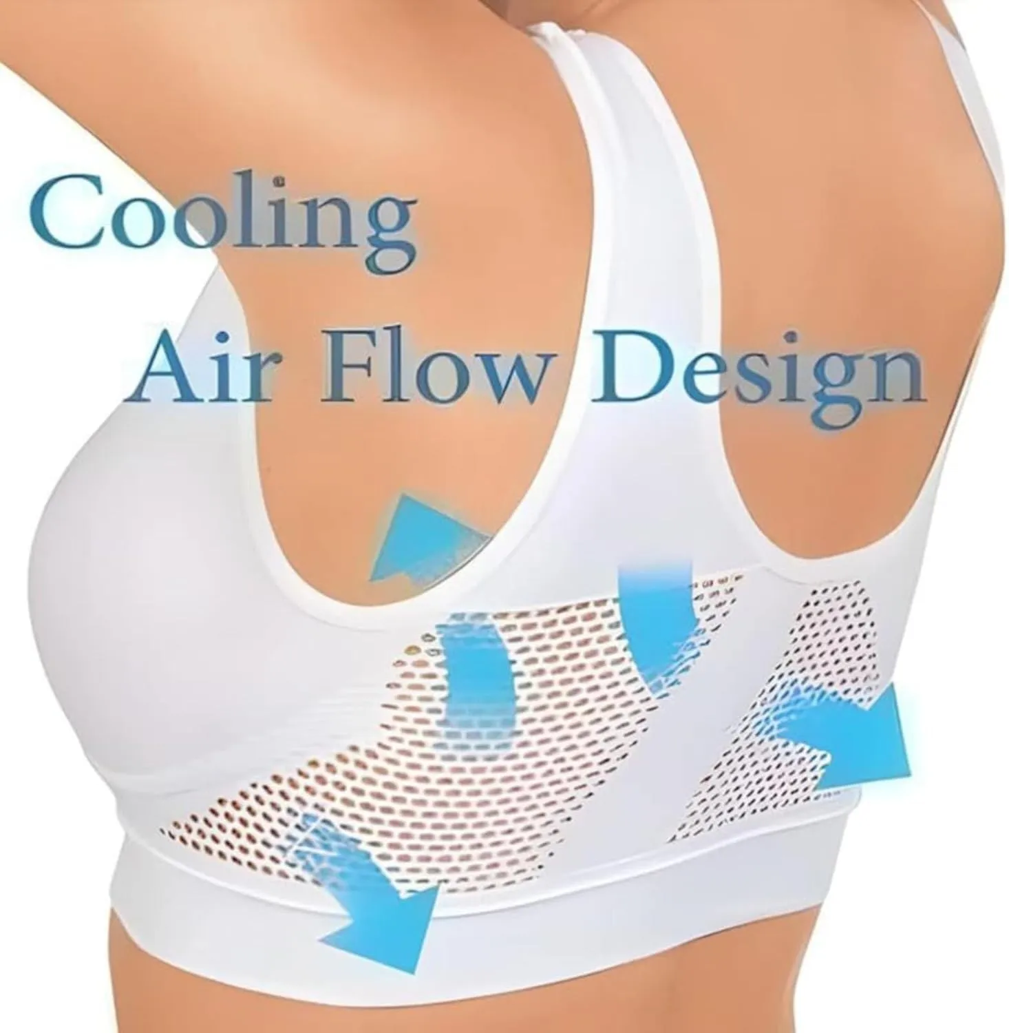 Breathable Bras for Women No Steel Ring Plus Size Soft Cool Liftup Air Bra No Underwire High Support Underwear