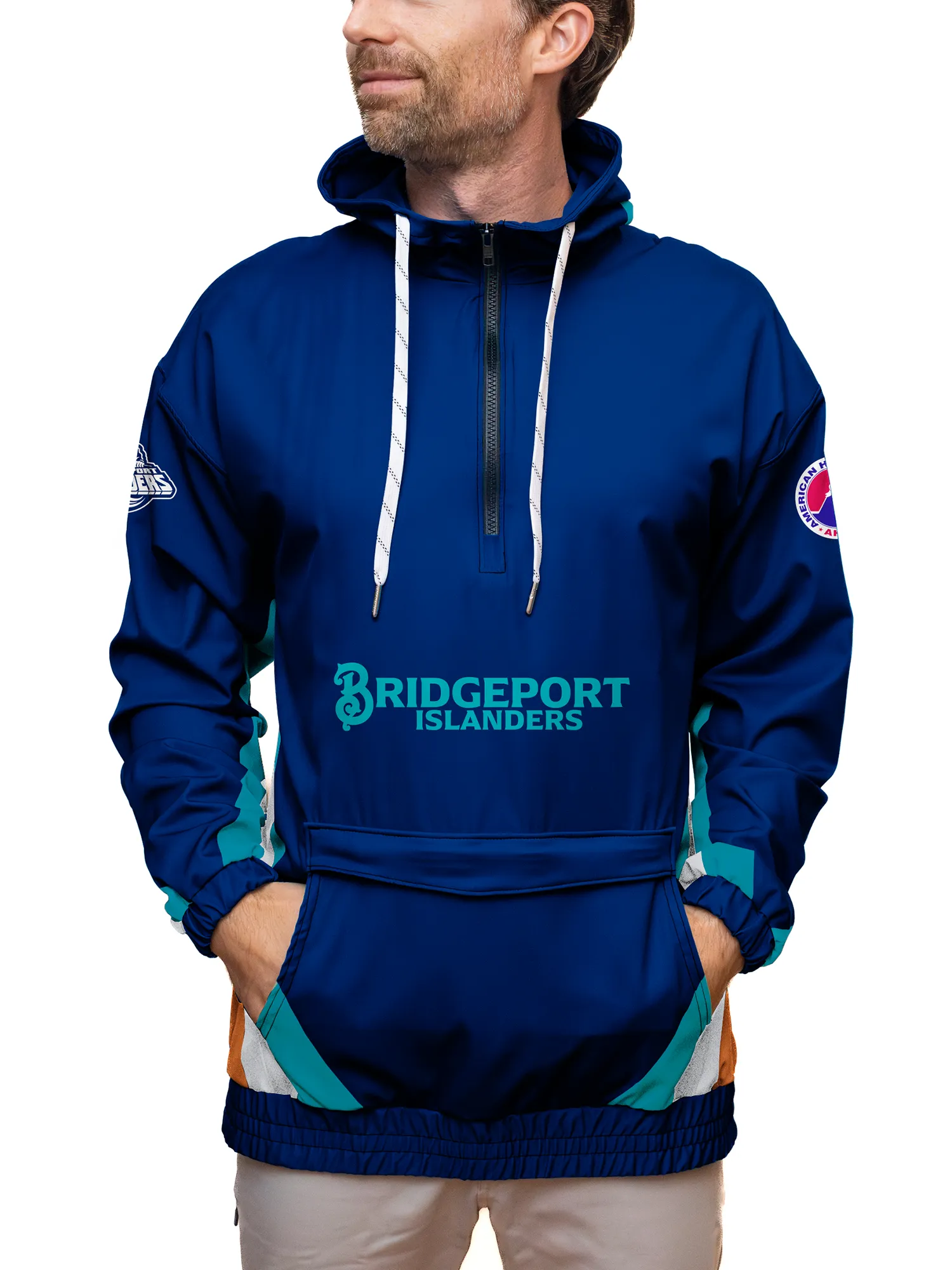 Bridgeport Islanders Fisherman Hockey Windbreaker