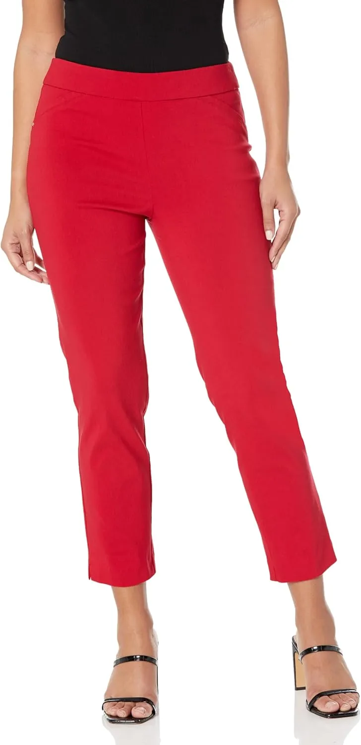 Briggs New York Women's Super Stretch Millennium Slimming Pull-on Ankle Pant
