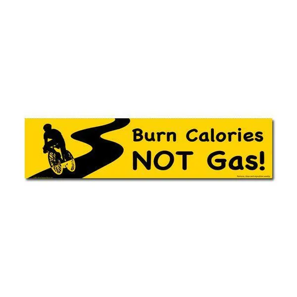 Burn Calories Not Gas Cycling Car Magnet