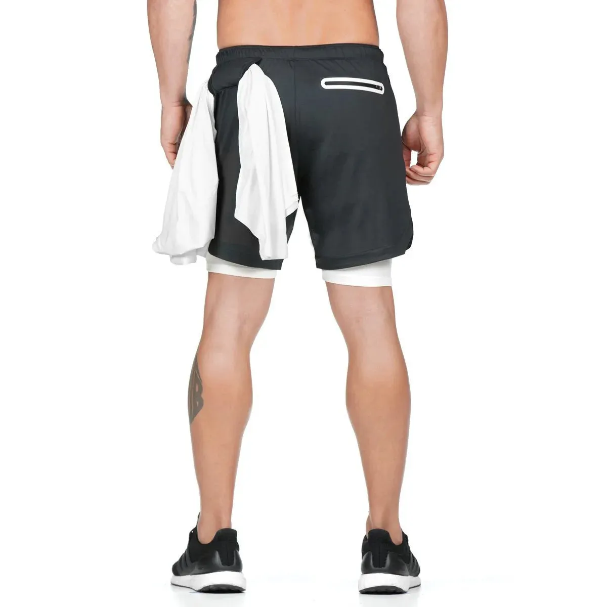 Camo Running Shorts - Men's 2-in-1 Quick Dry Gym Sports Shorts