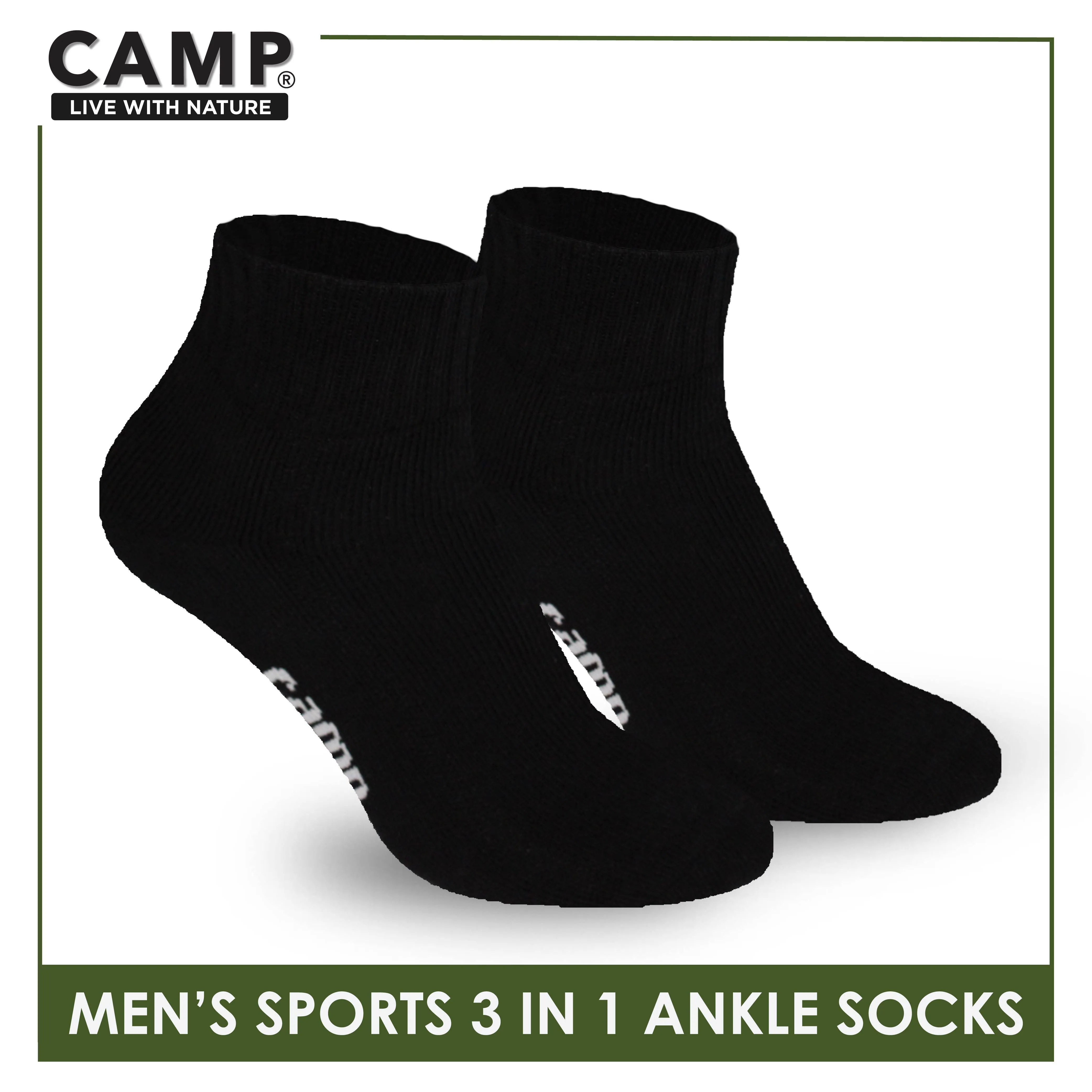 Camp Men's Cotton Thick Sports Ankle Socks 3 pairs in a pack CMS2