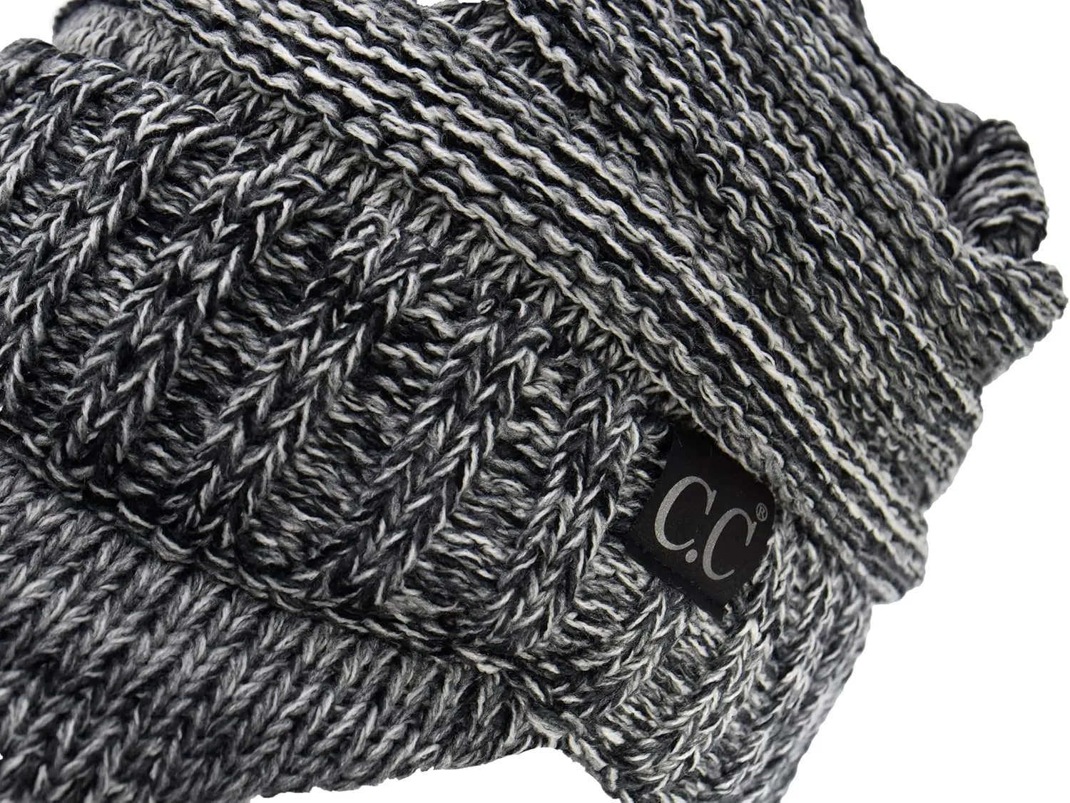 C.C Trendy Warm Oversized Chunky Soft Oversized Ribbed Slouchy Knit Hat with Visor Brim