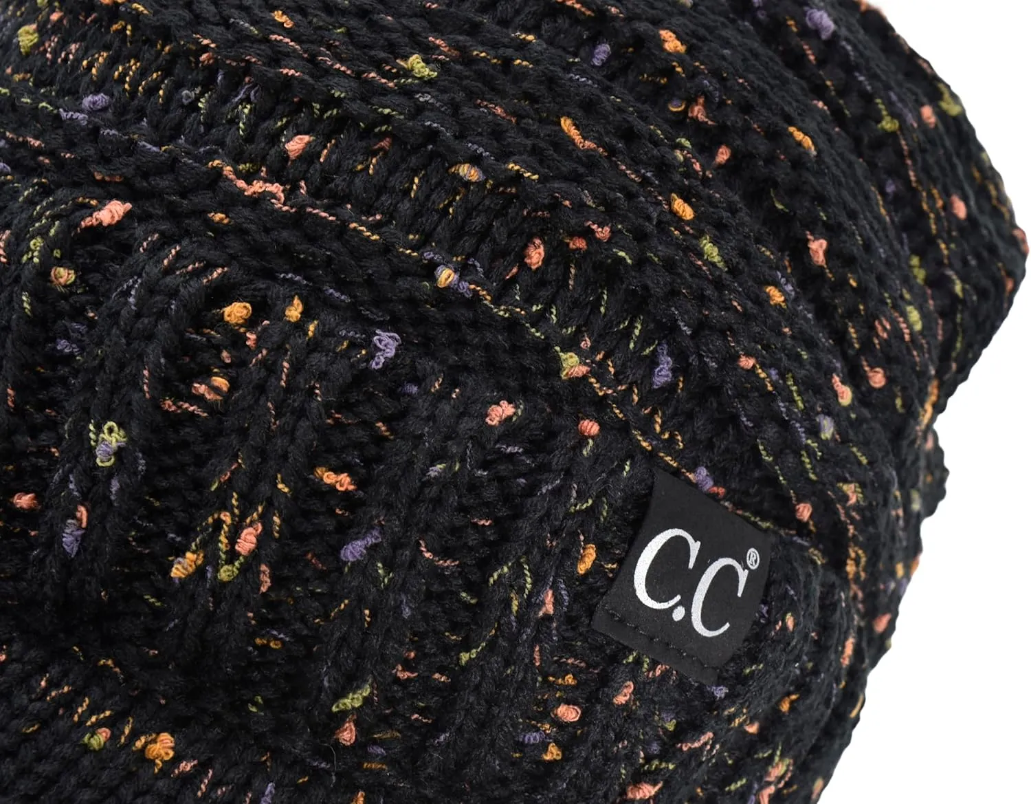C.C Trendy Warm Oversized Chunky Soft Oversized Ribbed Slouchy Knit Hat with Visor Brim