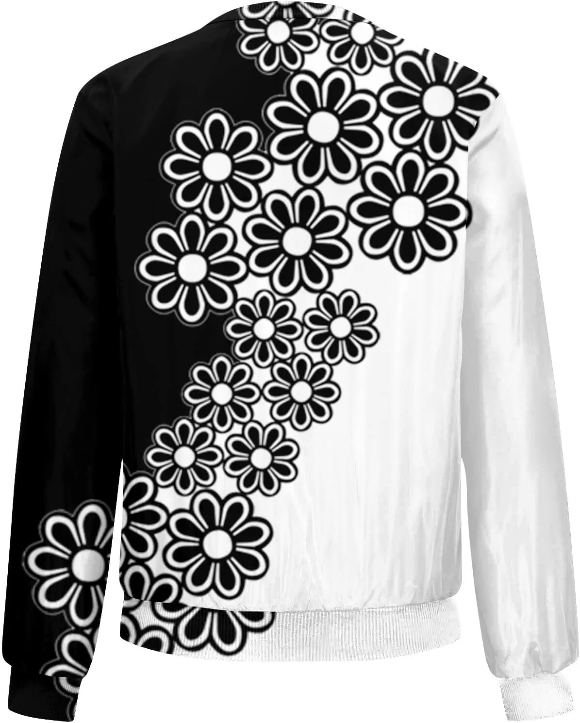 ChicCrate Bomber Jacket Women 2025 Long Sleeve Stand Collar Fall Jackets Lightweight Causal Floral Zip Up Coats