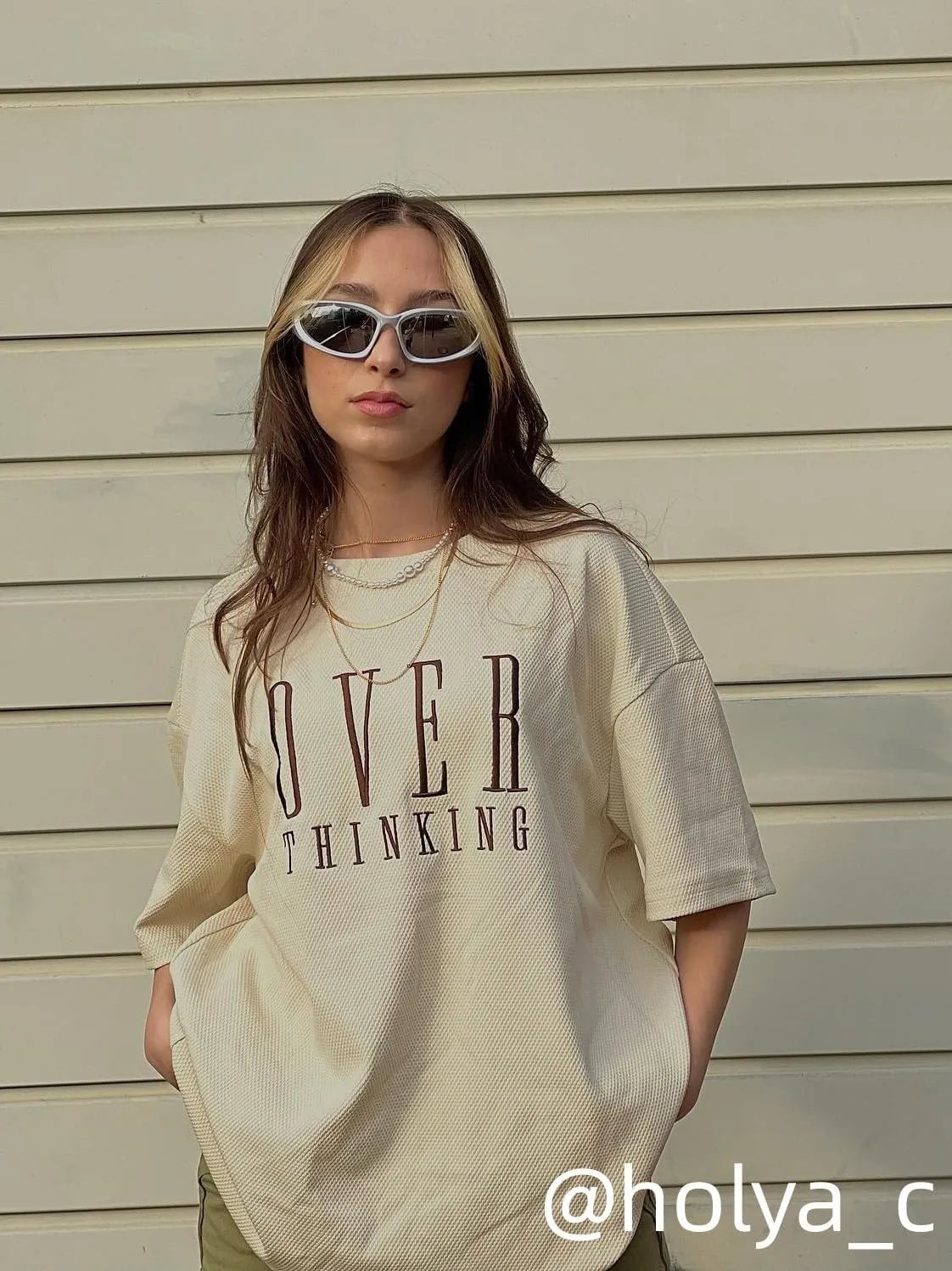 CIDER Graphic Tee Women Oversized Tshirt Crew Neck Oversized Short SleeveTops