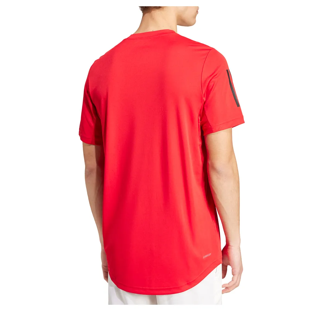 Club 3 Stripe Crew Neck Short Sleeve T-Shirt